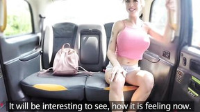 Fake Taxi Squirting Busty Blonde gives Horny Blowjob and Takes Big Anal