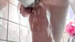 Vibrating Ass Plug Shower Orgasm