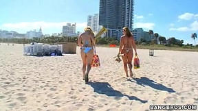 BANGBROS - PAWG Pornstars Sara Jay and Krystal Star At The Beach