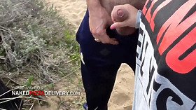Masturbating a stranger on the beach
