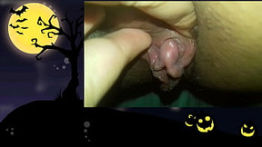 Juicy pussy &amp_ big clit in Halloween