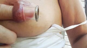 Nippleringlover Inserting Tunnels into Spread Nipple Piercings - Flashing Pierced Cunt public
