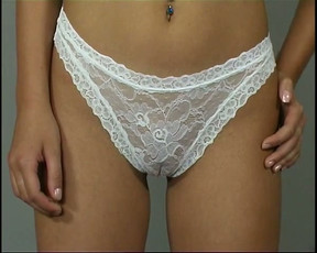Private video of a lovely virgin girl Svetlana posing in lace panties