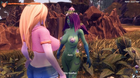 Breeders of Nephelym [Hentai 3D game] Ep.1 a plant monster girl sucked my huge cowgirl tits