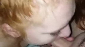Sexy Redhead Girl gives me a Deep Throat Blowjob