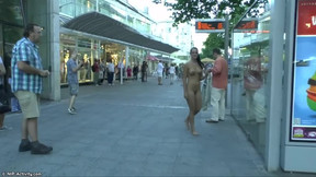 Crazy nympho babe nicole naked on public streets