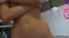 Czech hottie banged in a lingerie store