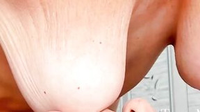 Breastfeeding stepmom boobs sucking off nipple milking