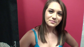 Spencer Sage didn't know she could catch orgasm in dressing room