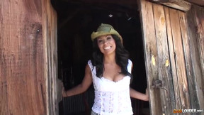 This hot exciting lady farmer is waiting for you male stick - cassandra cruz