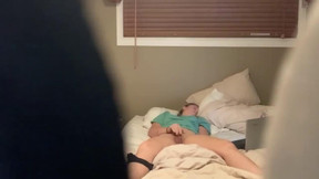 Horny amateur chick caught passionately masturbating on a hidden camera