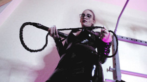 Fetish dominatrix Eva Latex heels solo swing femdom BDSM kink glasses Milf mature mistress