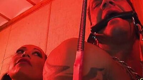 Kinky dominatrix will use the big cock of her slave for her yearning twat
