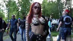 Sexy Russian stripper Victoria Zralko at Bikers Brothers Festival 2015 (2015.06.06)