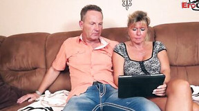 Two mature German couples are engaged in a partner swapping foursome
