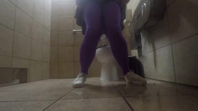 Pissing on the floor in rest area bathroom