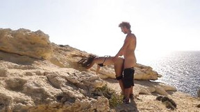Young Captain Getting Seduced by Mesmerizing Syren and Fucks her Rough on the Shore of a Greek Island!