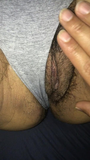 Tight Mexican Latina’s hairy pussy