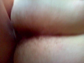 Cumming on my GF's hairy ass.