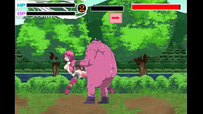 Cute teen girl hentai 18 yo having sex with a lot of male monsters men in the forest in Guild Meister action hentai ryona game