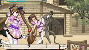 Cute girl having sex with monsters men in twintail magic action hentai ryona game new gameplay