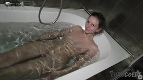 21yo Virgin Rebeka Flirtatious Bathtub Pussy Rubbing