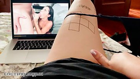 Watching porn videos and masturbating seems to feel so good to a dirty minded girl