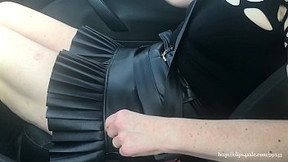 Day, July 29, 2020, wife Angela in a leather miniskirt