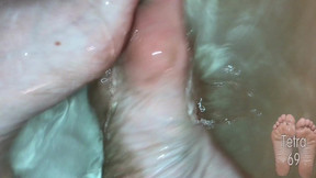 barefoot muddy feet