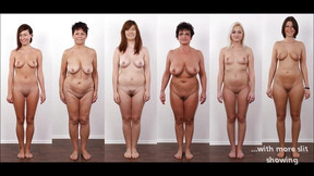 Different European naked women