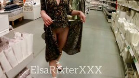 ElsaRixterXXX. my Flashing into Outdoor, without Lingerie at the Store two