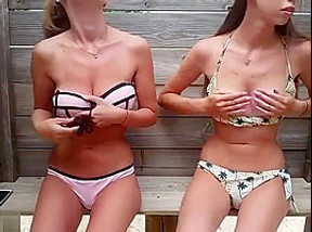 Two girls - beach fun