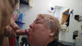 I caught my stepson in the shower and helped him cum 1
