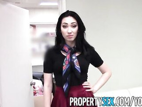 PropertySex - Pretty realtor renting office space blackmailed into making sex movie