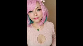 anime girl pink hair cosplay bloopers