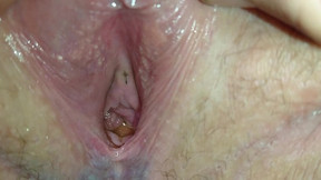 Closeup of girlfriends lovely pee hole