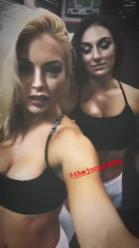 WWE's Mandy Rose and Sonya Deville show off their hot bodies