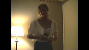 Vintage VHS Garage Sale Find Hot Blonde Undressing Big Real Tits
