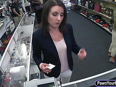 Customers wife fucked at the pawnshop