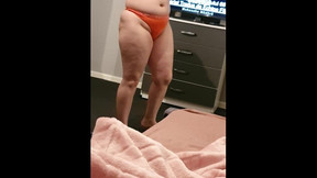 Step mom Quick Fuck with Big Ass in Pink Panties with step son in hotel room
