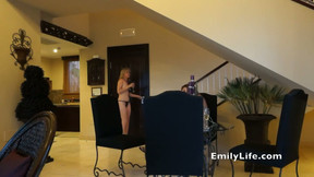 Naked girls open door for room service