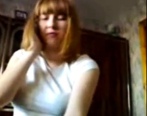 Blowjob and handjob by Redhead Russian Teen while on phone