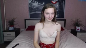 Tiny Tits Teen Shows Her Body