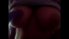 Big tits slapped by dildo
