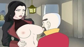 Avatar Korra Shows Her Big Teen Tits and Gets a Facial Cumshot
