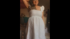 BBW in Little White Dress