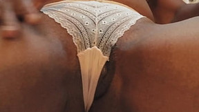 Hot black wife wet panties pussy play