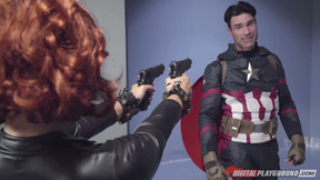 Black widow gets laid with Captain America