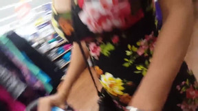 Walmart flashing in a mini dress - upskirt - lydia luxy