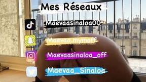 Maevaa Sinaloa - Baise sans capote en outdoors sur un balcon Ã  Paris faciale - Avaleuse de sperme